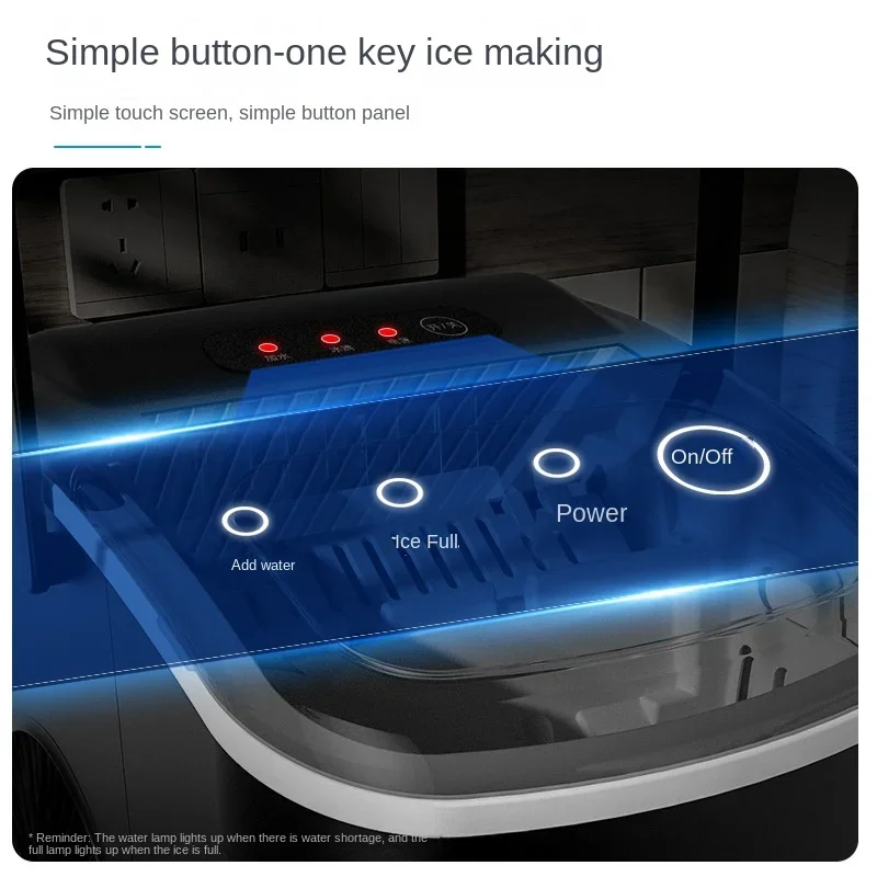 Ice Machine Commercial 15KG Household Small Dormitory Student Intelligent Mini Automatic Round Ice Cube Making Machine 5