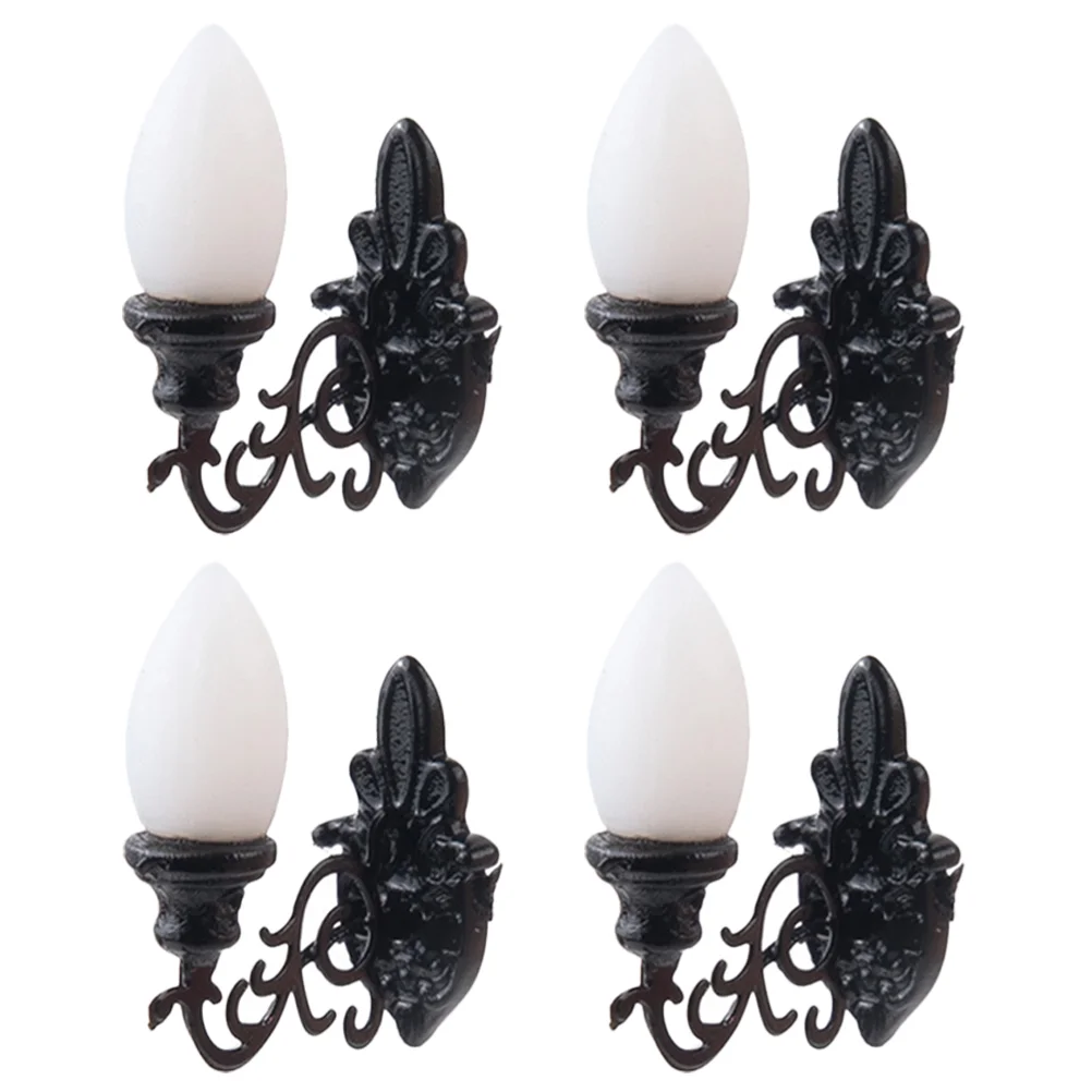 

1:87 Simulation Mini Street Light Model Miniature Wall Lamp Toy Yard Lights Dollhouse Furniture Sand Table Decorations