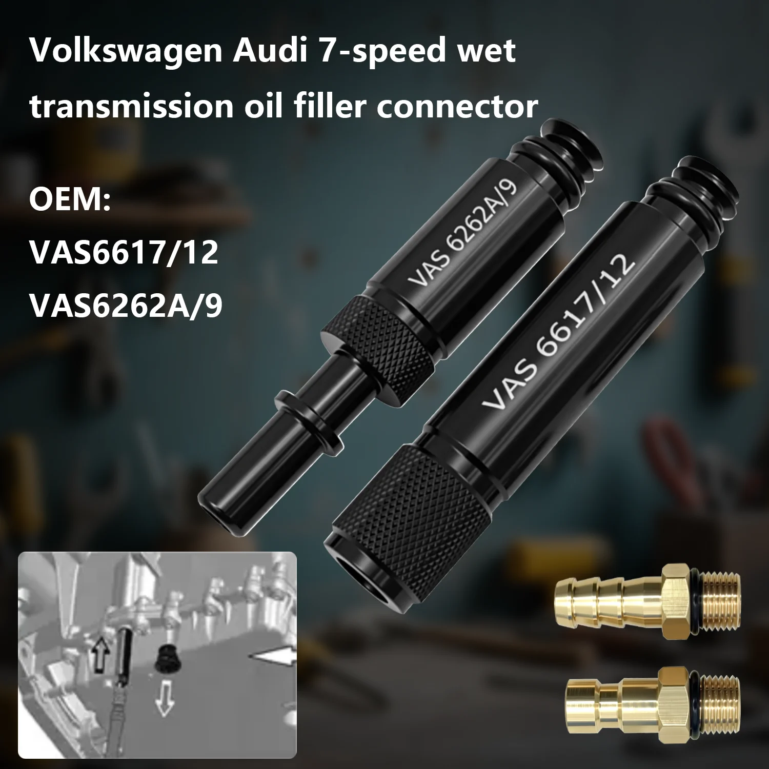 VAS6617/12 VAS6262A/9 suitable for Volkswagen Audi 0CK 0B5 MTF car transmission refueling connector fuel adapter 2