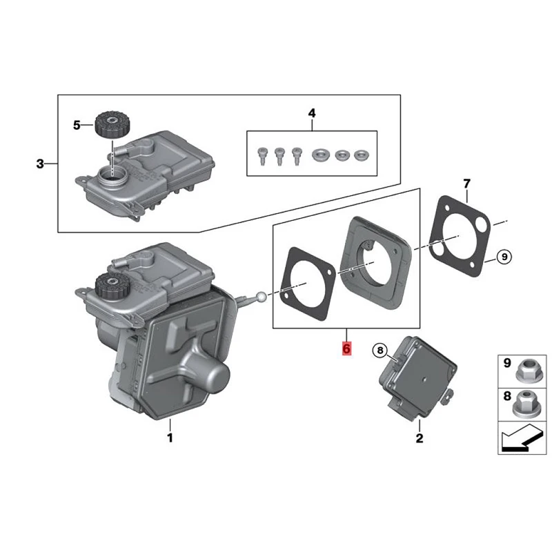 

x5 30lib mw2022-2023 g18 Placeholder liquid container plug booster pump screw clip fixing bracket