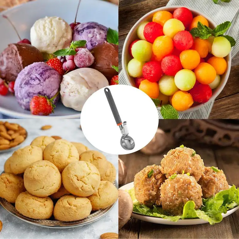 Ice Cream Scoop With Trigger Ice Cream Scooper Stainless Steel Heavy Duty Metal Icecream Scoop Spoon Dishwasher Safe