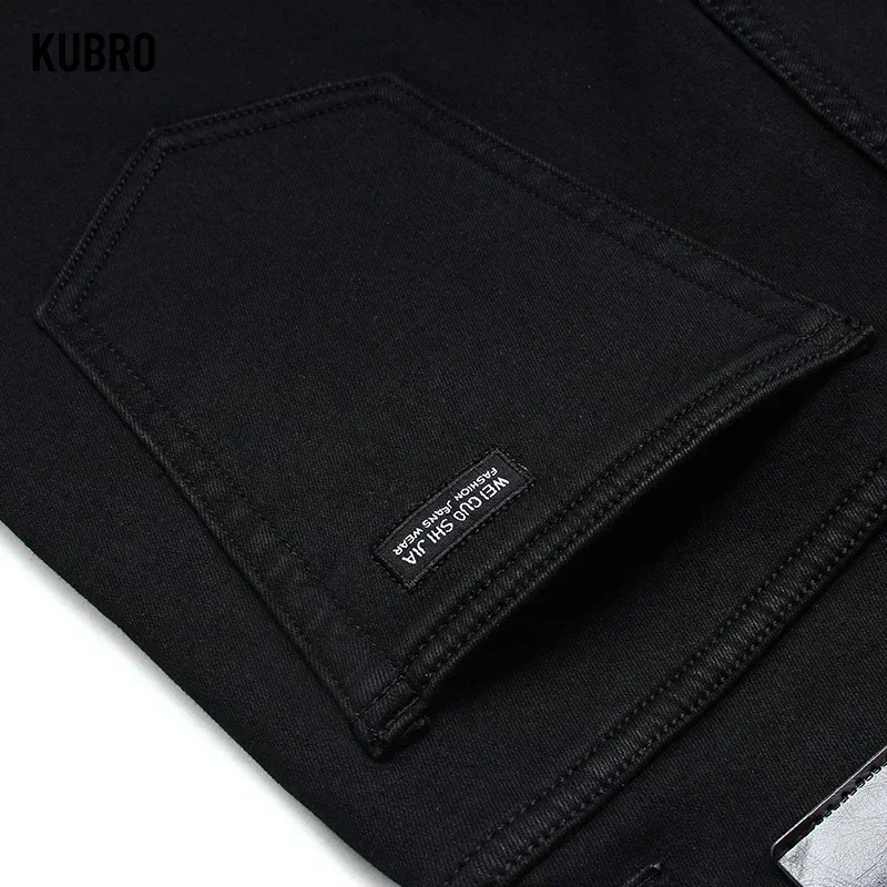 Men Classic Advanced Fashion Brand Jeans Jean Homme Man Soft Stretch Black Biker Masculino Denim Trousers Mens Pants Overalls 6