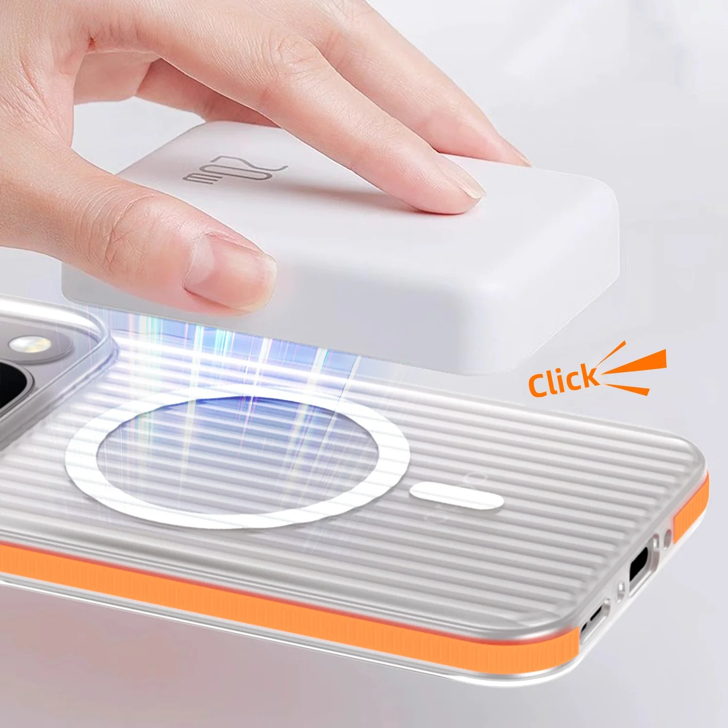 Hard Transparent Magnetic MagSafe Anti-slip Protective Back Cover