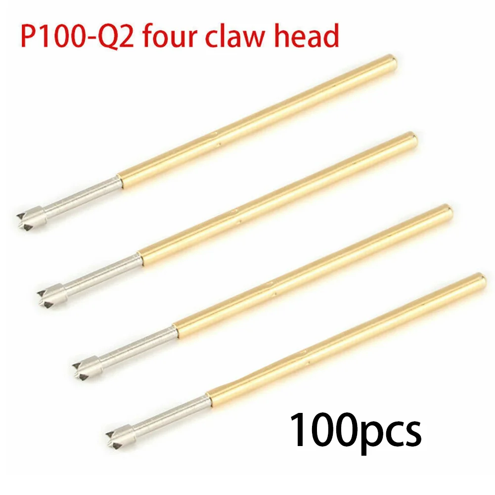 

100pcs Multiple Types Spring Test Probe Dia 0.68mm-2.36mm Stainless Steel Wire P50-B1 Probe 0.68mm Pogo Pin Receptacle Tool