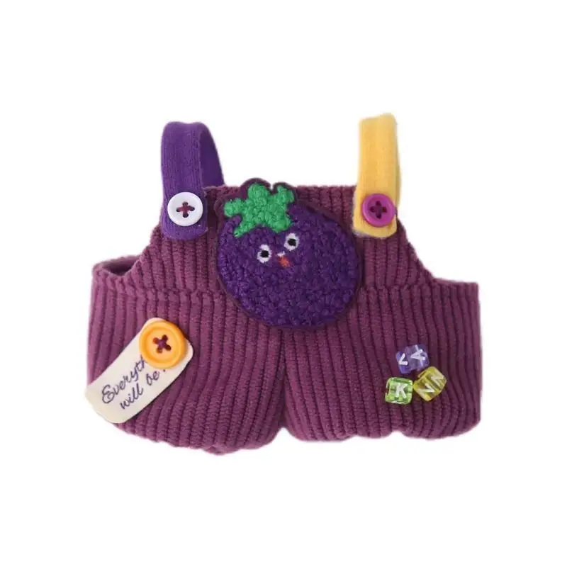 Mini ropa de peluche para muñecas, traje de 15cm, accesorios para Kpop, Exo, Labubu, Idol, monos de verduras, ropa DIY, regalo para niños