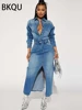 Denim Dress For Women | Long Sleeve Jeans Maxi Dress