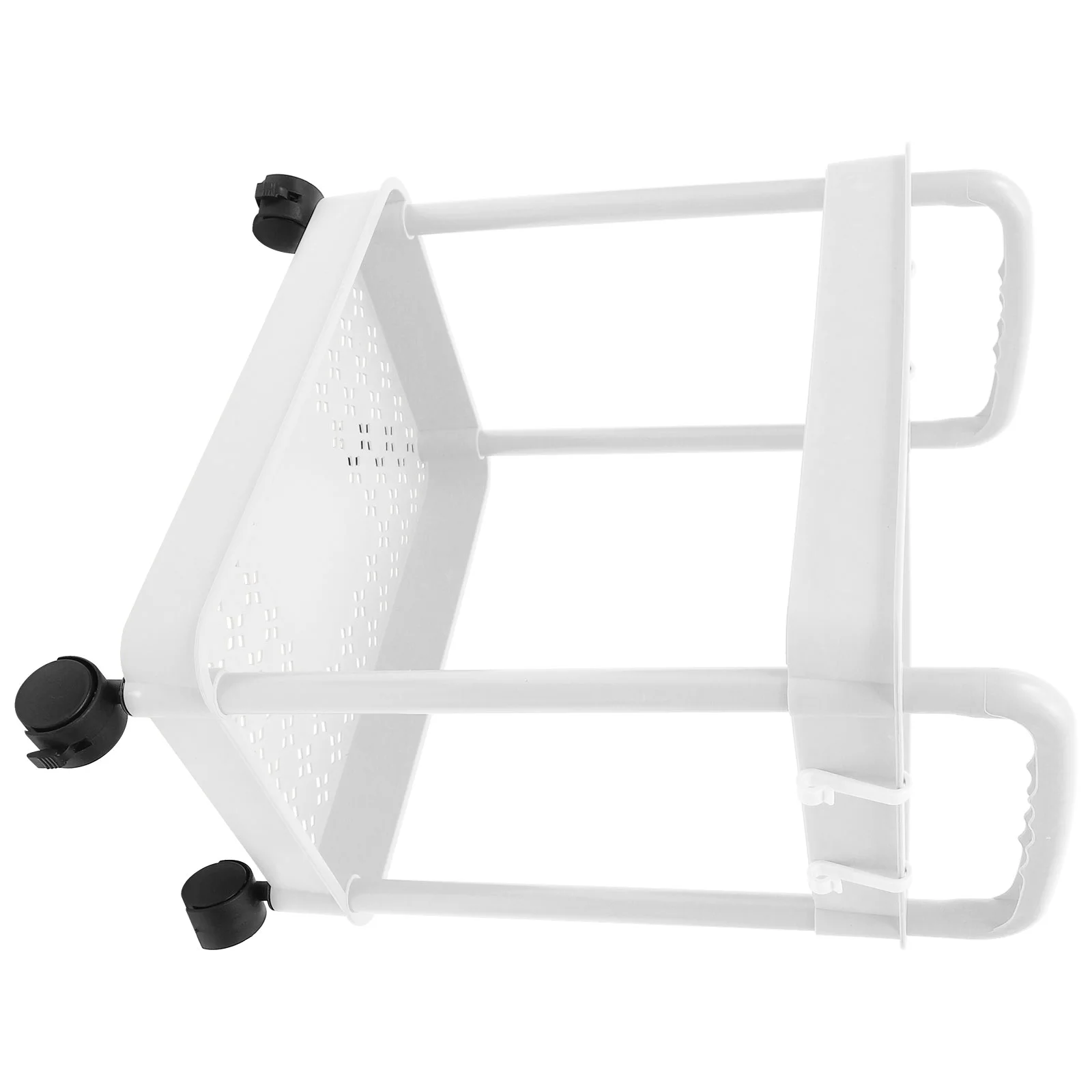 

Utility Storage Cart 2 Tier Rolling Cart Heavy Duty Storage Basket Portable Cart on Wheels
