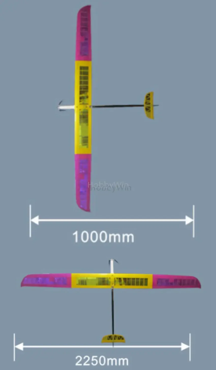 Trendy Electric Glider 2250mm ARF with Prope +Spinner Optional Motor Esc Servo Fiberglass Fuselage Wood Wing RC Model Sailplane 3