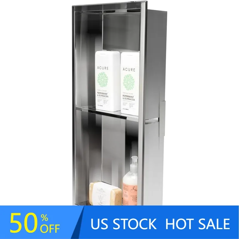 

ALFI brand ABN1224-PSS Shower Niche, Polished Stainless Steel