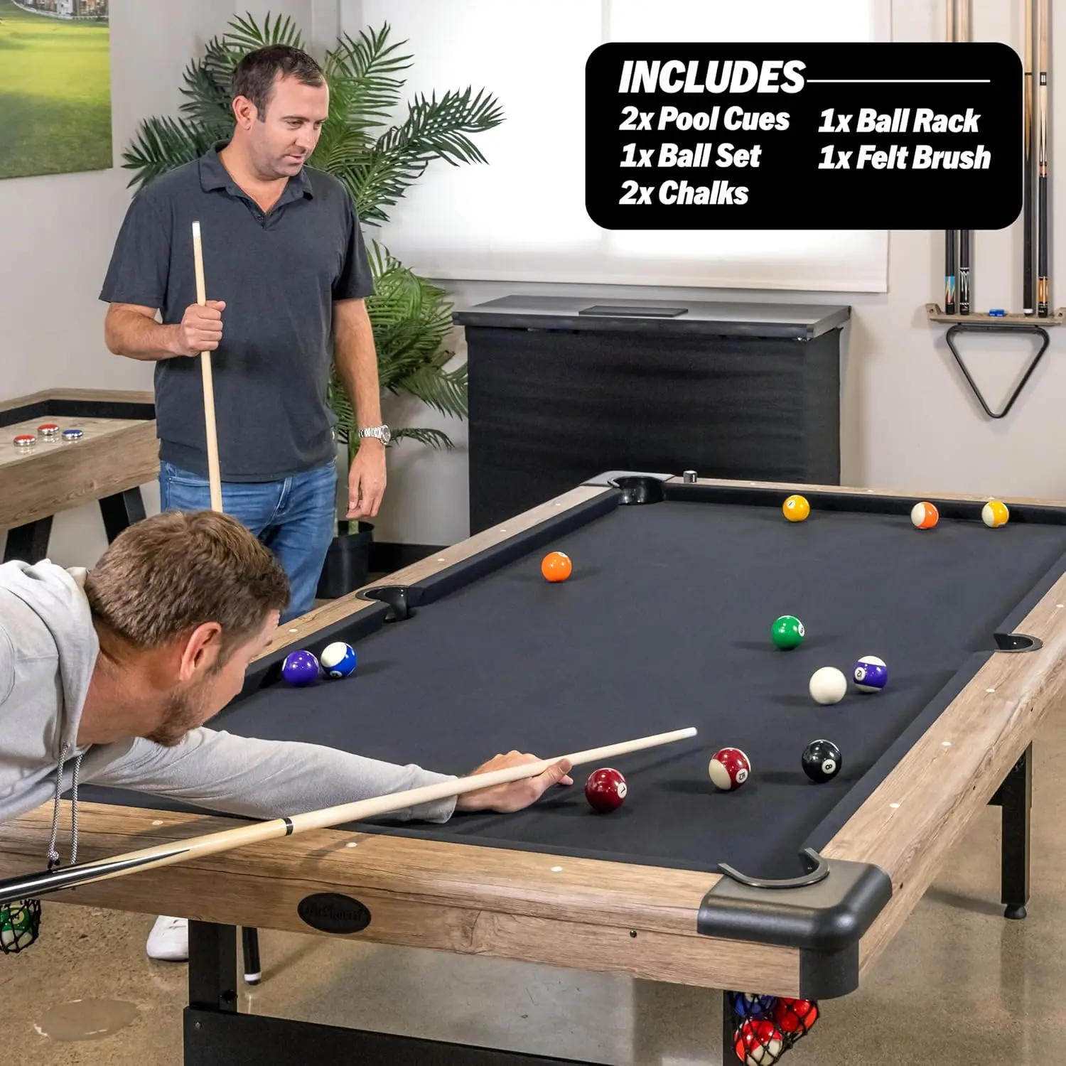 7 or 8 ft Portable Pool Table-No Assembly Required Folding Billiard Table