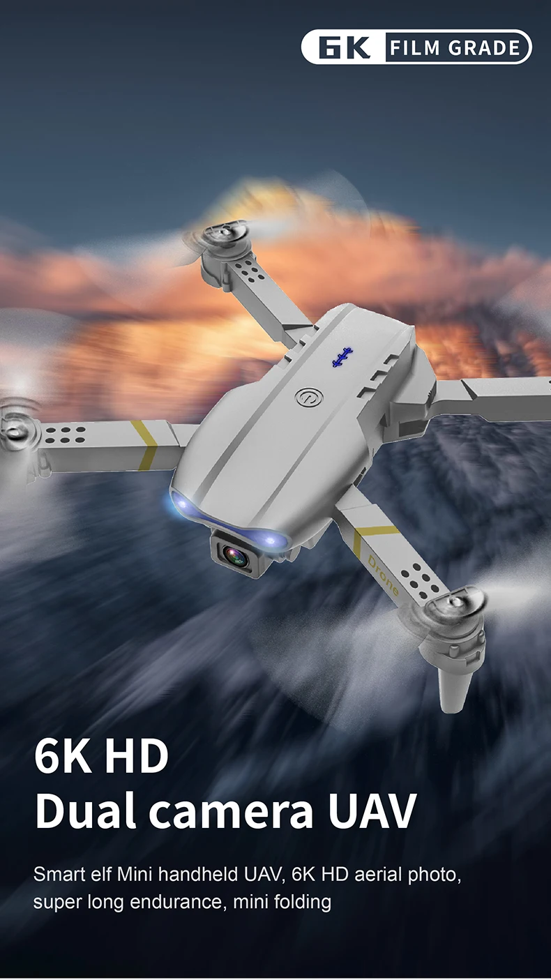 รูปสินค้า โดรน 4K เลเซอร์หลีกเลี่ยงอุปสรรค GPS กลับบ้านอัตโนมัติ