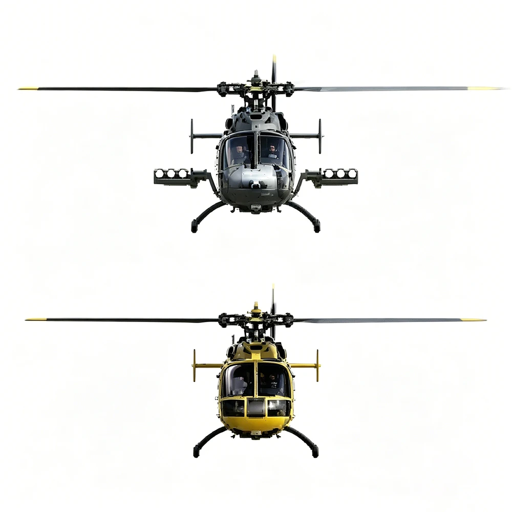 1/25 C180 RC 헬리콥터 BO105 6채널 브러시리스 지능형 포지셔닝 3D 스턴트 싱글 프로펠러 에일러론 없는 장난감 비행기