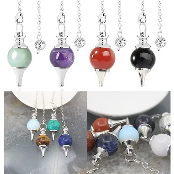 Chakra Quartz Pendulum Necklace 1