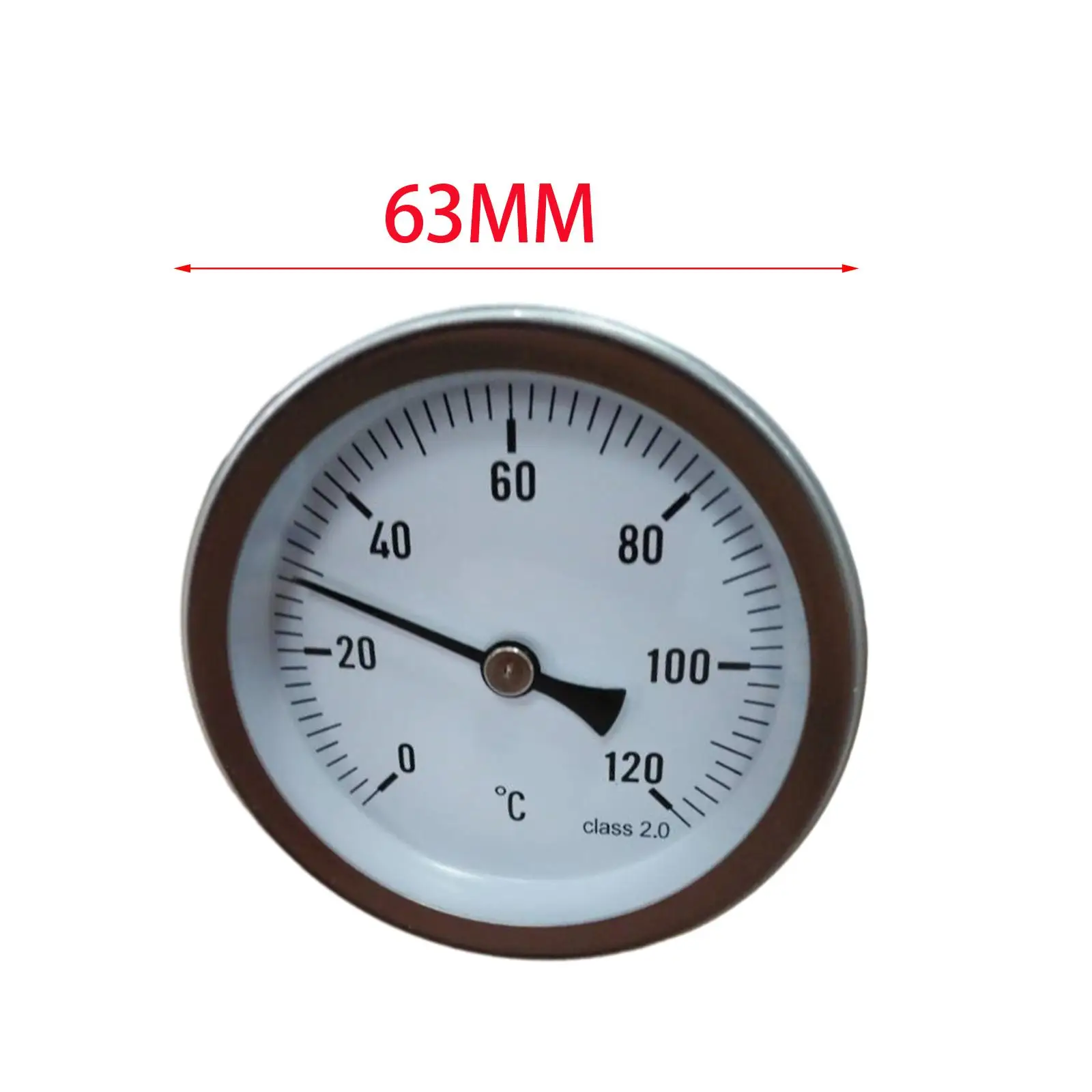 Metal Thermometer 0-120 Degree Temperature Range Stainless Steel Dial Thermometer for Outdoor Stoves Grill Oven Heating Systems 6
