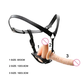 Strapless Realistic Dildo Strap on Gay Anal Sex Toys Wearable Panties Strap Anal Plug Dildo Sex Belt for Lesbian and Women Gay 2