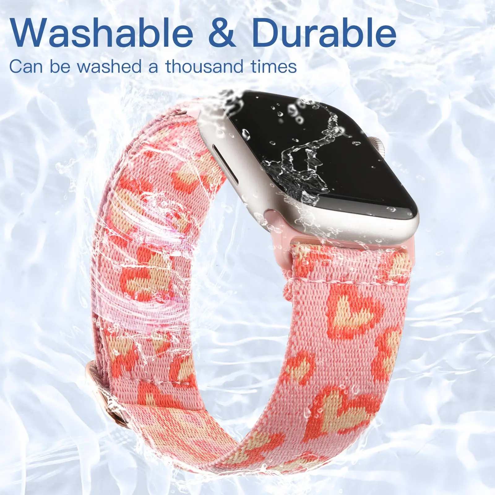 รูปสินค้า สายนาฬิกาไนลอนยืด ปรับขนาดได้ สำหรับ Apple Watch ทุกขนาด