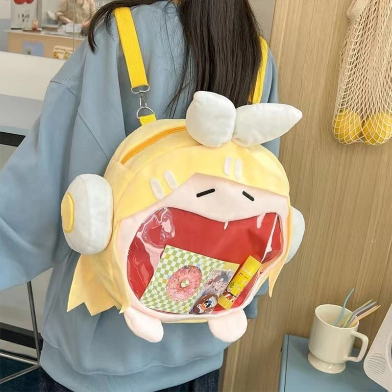 Kawaii Anime Plush Backpack with Large Capacity
