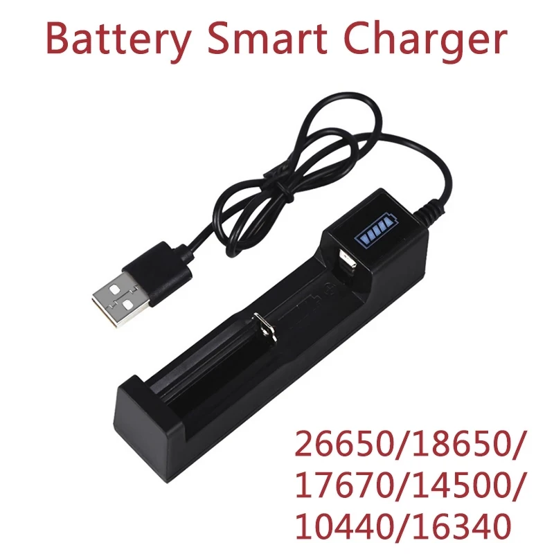 18650 Battery Charger USB Rechargeable Battery Adapter LED Smart Chargering for Rechargeable