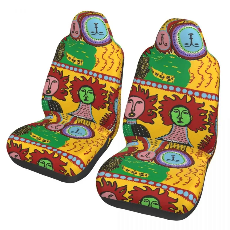 

Yayoi Kusama Auto Seat Cover 3D Print Garden of Women In Blooming Youth Car Seat Covers Universal Fit for SUV Sedan Van 2 PC
