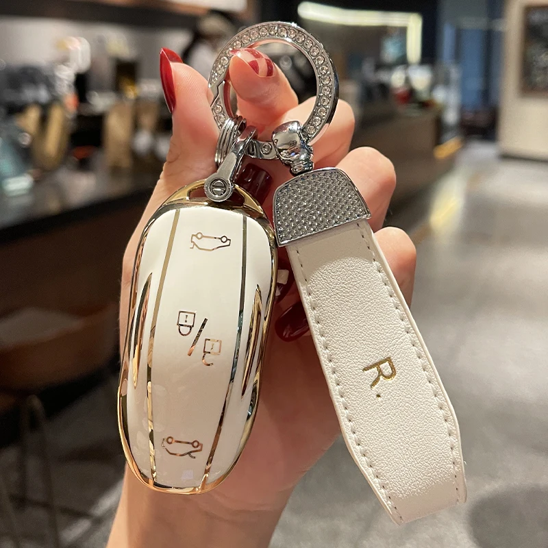 Aesthetic keys and key chain with Louis Vuitton key pouch, puff