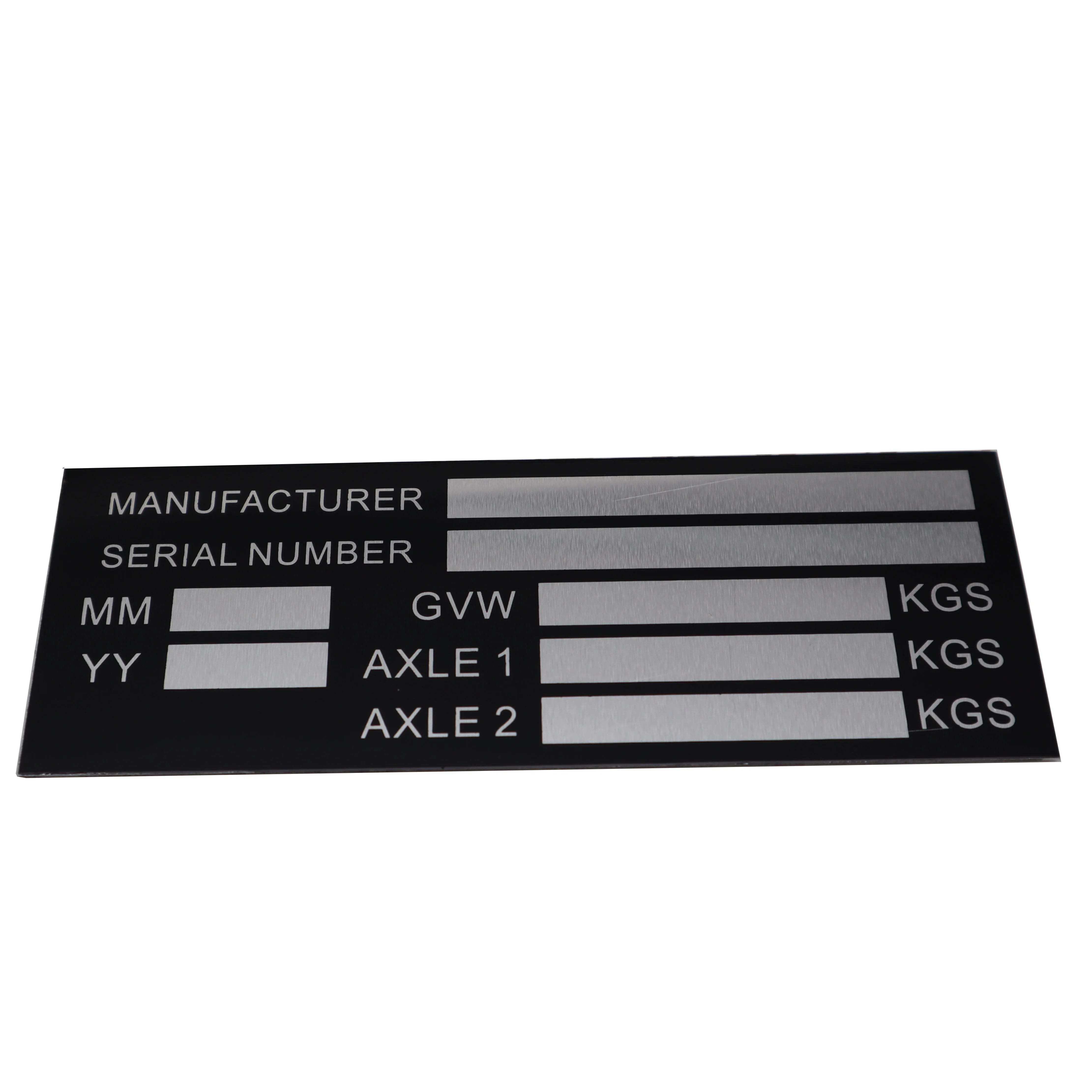 Pre-Engraved TRAILER VIN ID PLATE DATA TAG SERIAL MODEL NUMBER - Foto 11