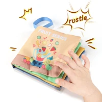 Soft Baby Books toys Montessori 3D Touch Feel High Contrast Cloth Book Sensory Early Learning games for kids Educational toys 4