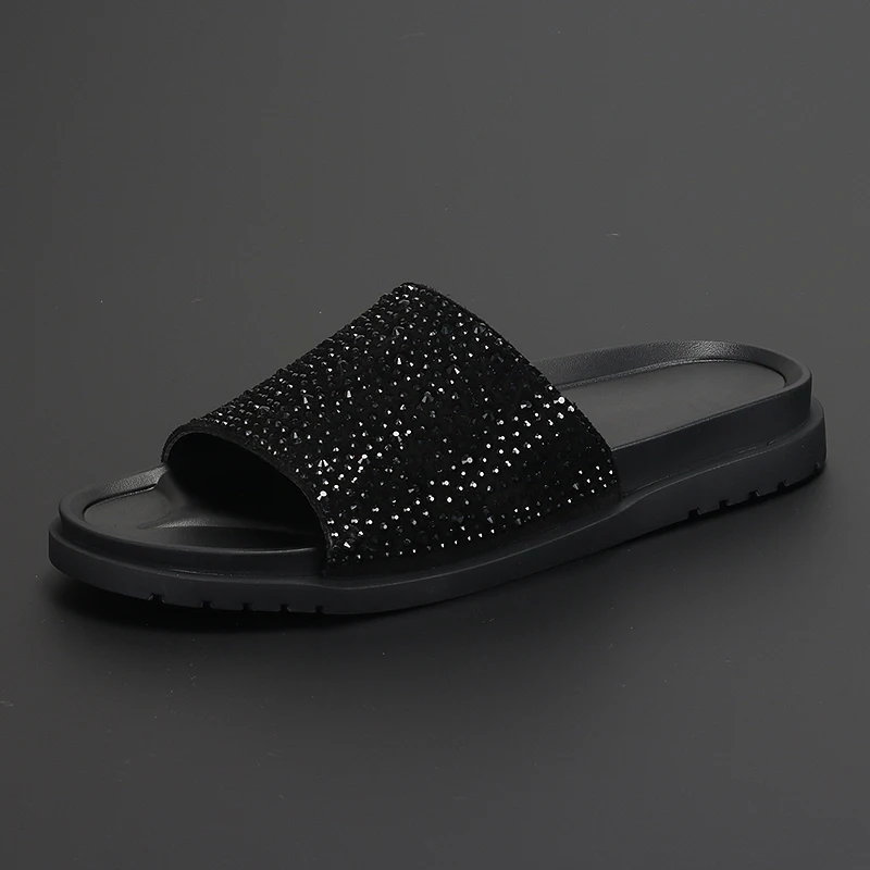 

Summer New Leather Slippers Fashion Flip-flops Korean Version of The Trend Comfortable Non-slip Casual Breathable Beach Shoes