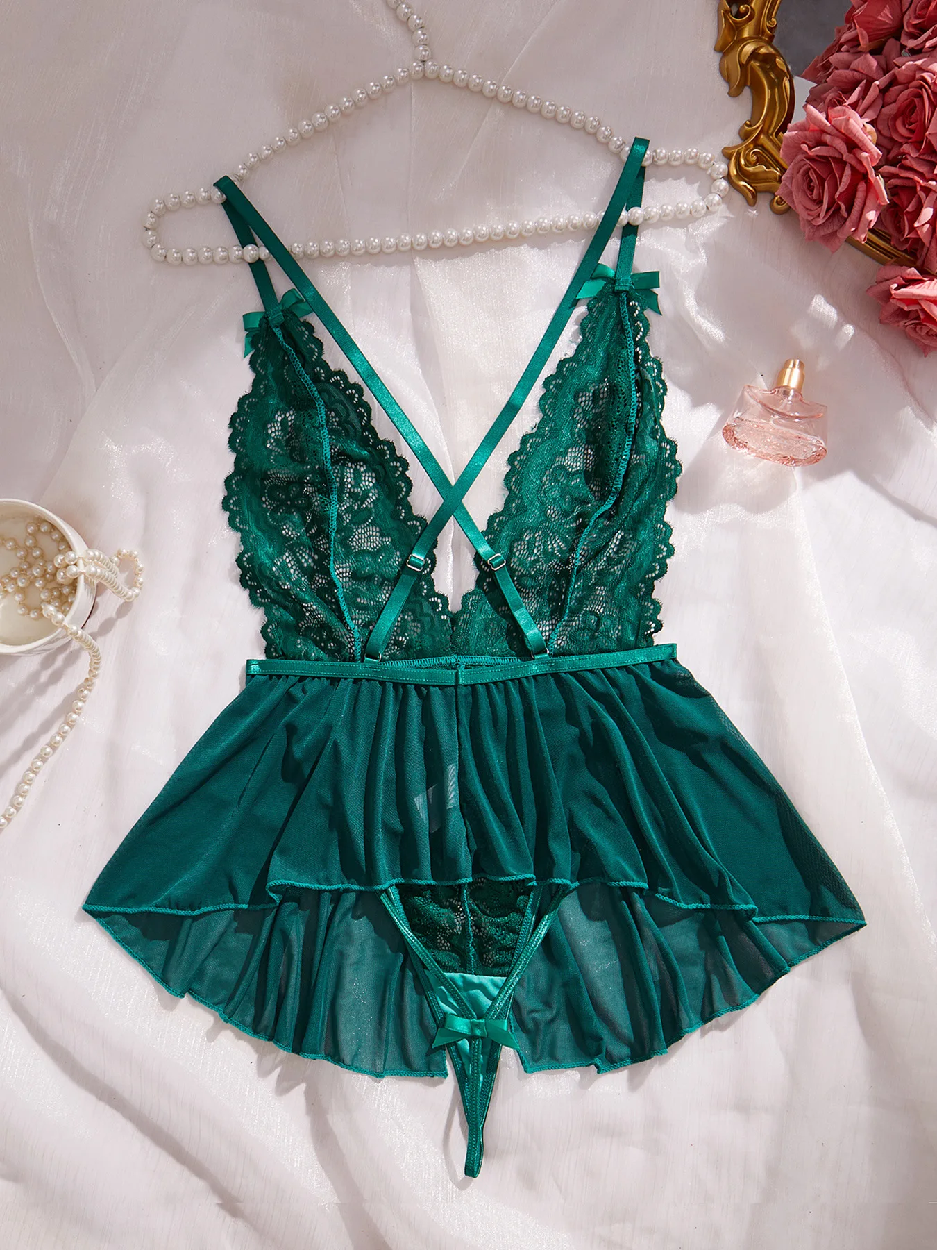 Sexy Lingerie Woman Lace Transparent Underwear Brief Sets Delicate Bra Kit Push Up Breves Sets Thin Sexy Erotic Bras Bodysuit - Image 6