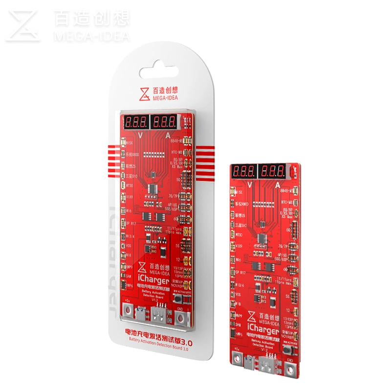 Qianli MEGA-IDEA Battery Charge Activation Test Board for iPhone 5-13ProMax Samsung Xiaomi Android Phone One-Click Activation qianli mega idea steel bga reballing stencil kit for iphone 15 14 13 12 11 x 8 7 6 cpu ic chip tin planting soldering net