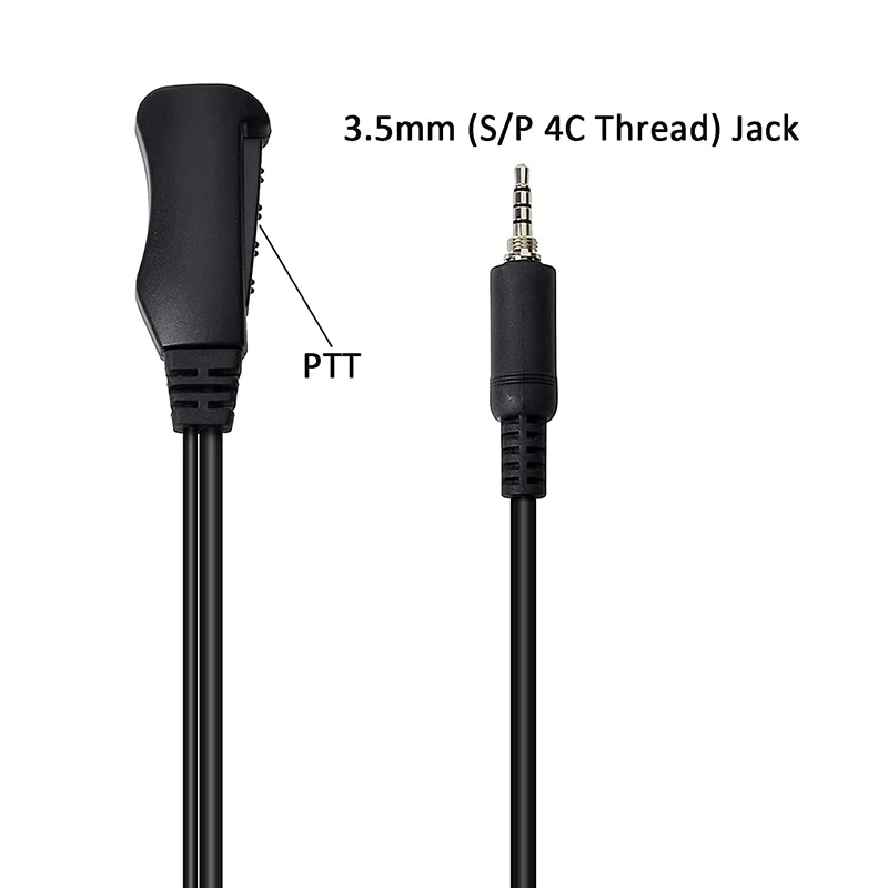 Radio Earpiece with Mic PTT,3.5mm Headset,for Yaesu VX-6,VX-6R,VX-7R,VX-170,FT-270,HT Standard Horizon,HX400,HX750S,HX870,HX890