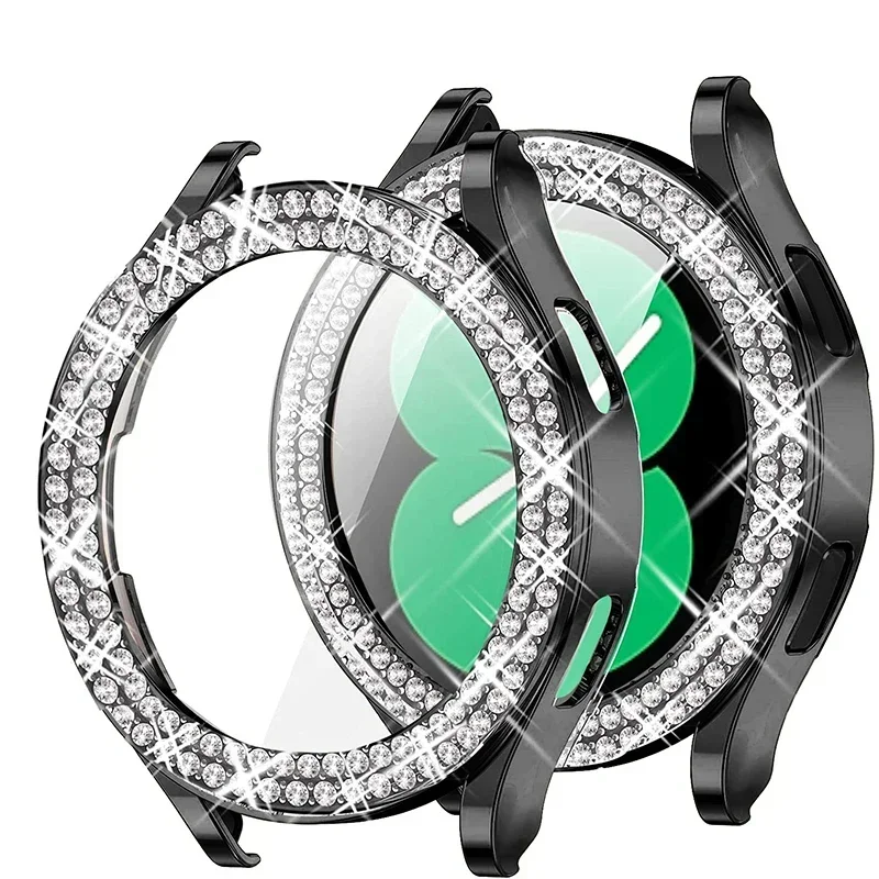 Bling Fashion Two-Row Diamond Bumper Watch Case Cover