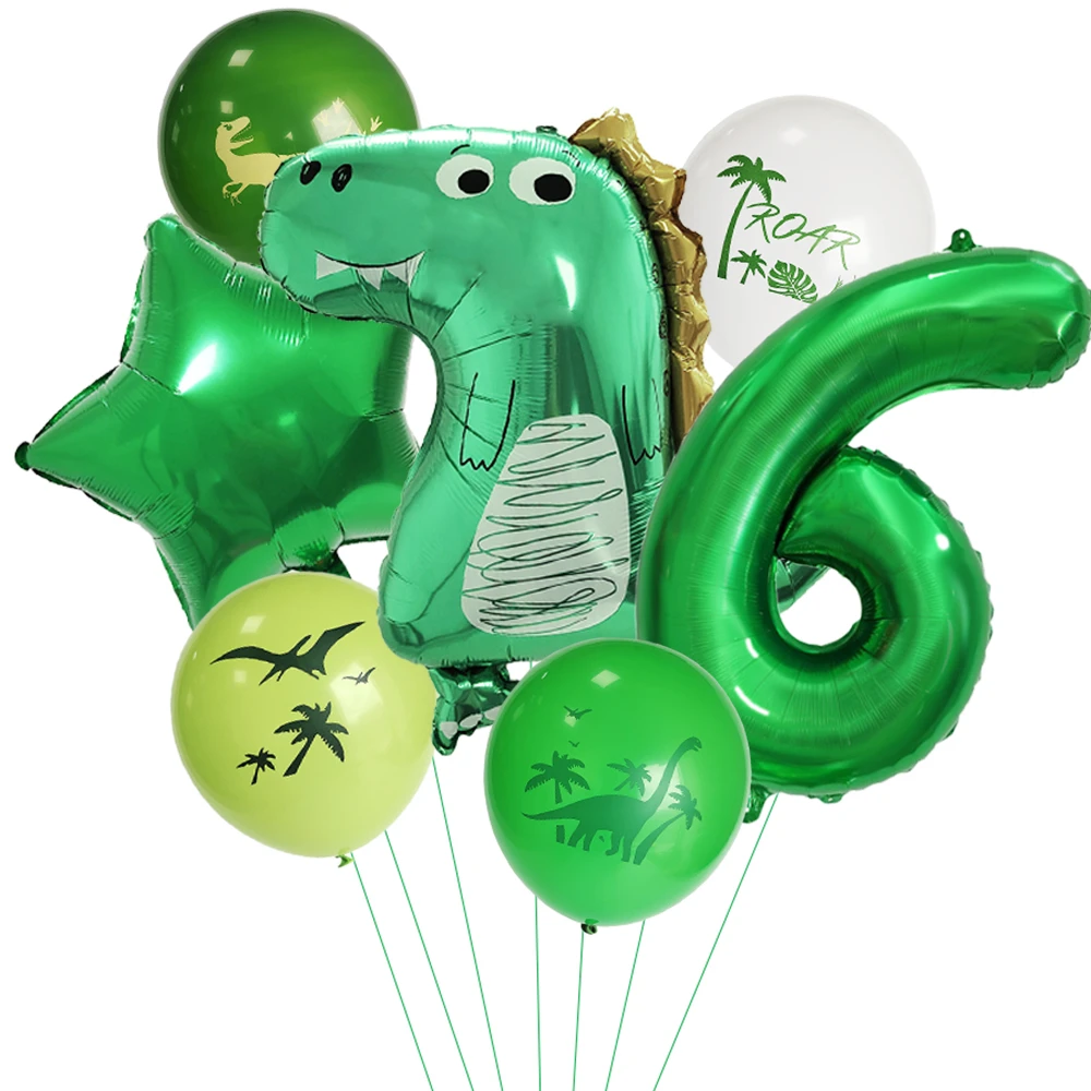 Dinosaurier-Party-Luftballons 1 2 3 Jahre Dinosaurier-Geburtstags-Nummer-Luftballons Junge Wilde Tiere Baby-Shower-Party-Dekorationen – Detail 7