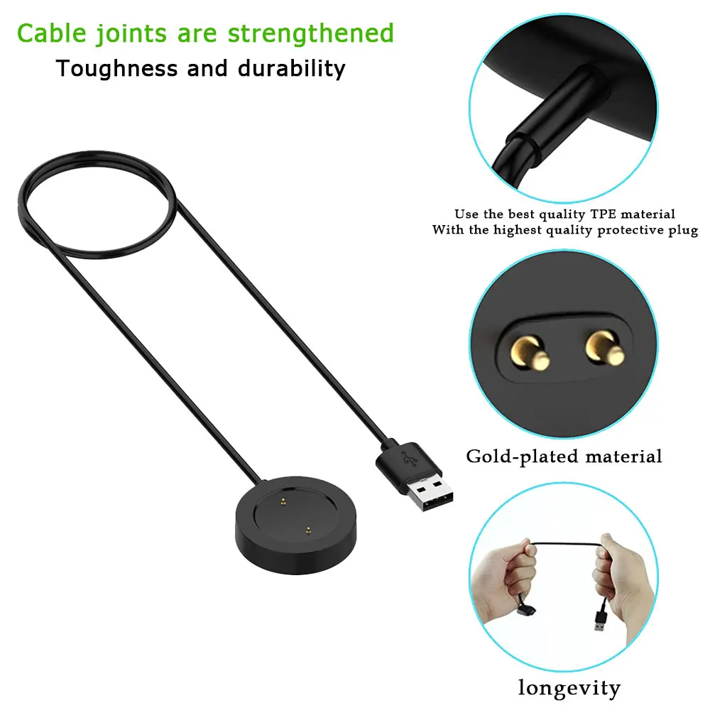 كابل شحن USB بطول 1 متر لساعة Xiaomi S1 Active Spo...