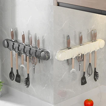 Household Kitchen Plastic Suction Cup Hook Storage Rack Wall Hanging Space Saving Kitchen Supplies Storage Rack 1
