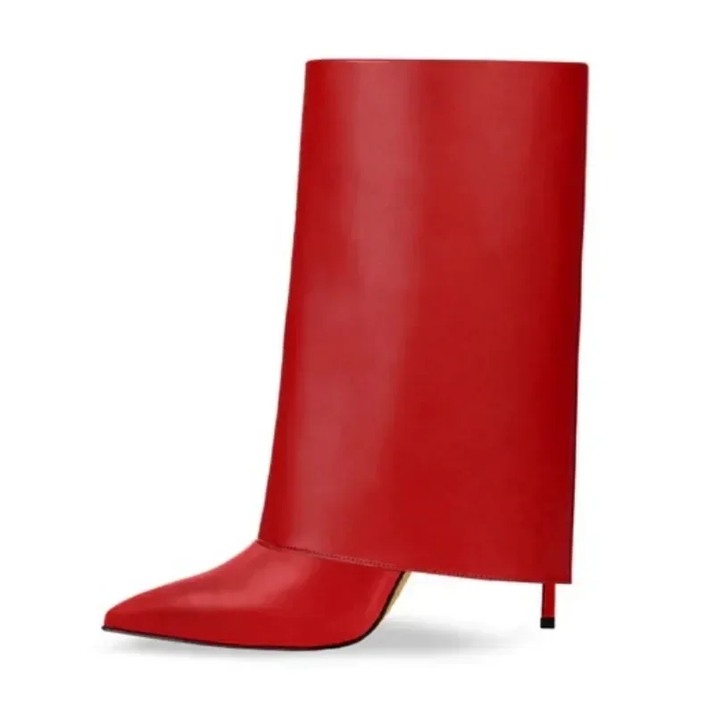 

2024 Winter Brand New Fashion Black Ankle Pants Boots for Women Street Style Elegant Thin High Heels Big Size Shoes 42 43 45