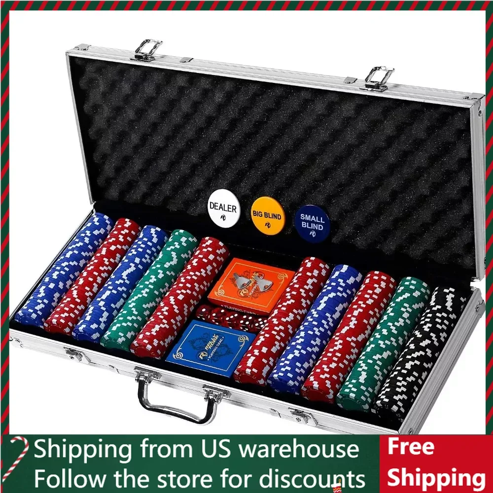 

Профессиональный набор для покера с 200300 или 500 чипами, 11,5 г, со штативом-комплекты для игры в покер с чипами в стиле казино