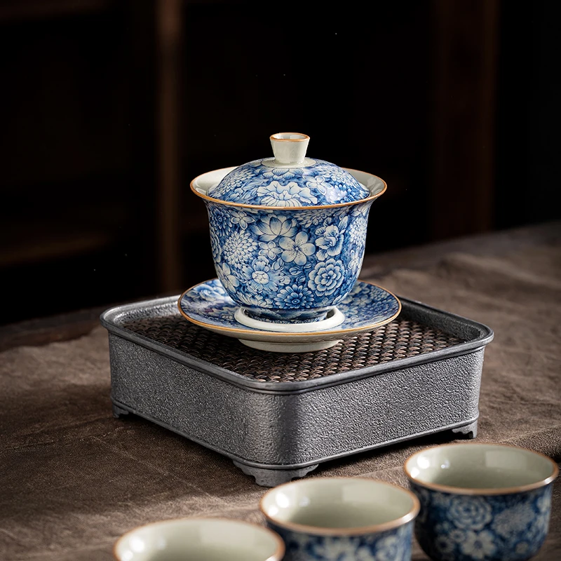 Tea Set Retro Ru Kiln Tea Tureen