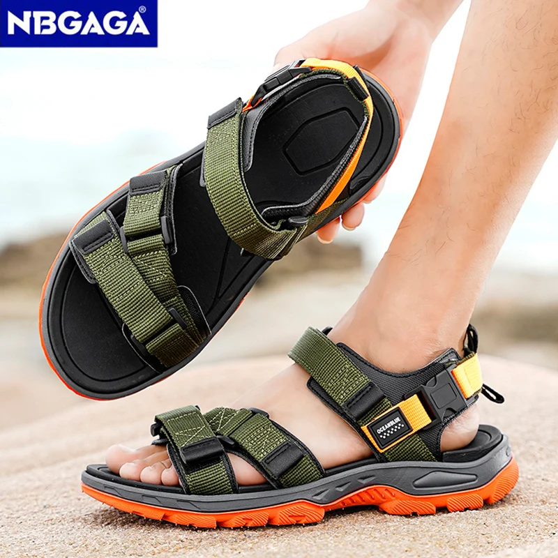 Summer Men's Sandals Trendy Casual Outdoor Sport Shoes for Holidays Beach Breathable Wear-Resistant Hiking & Walking Sandals - 6