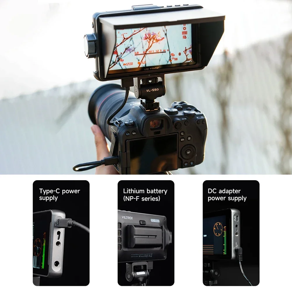 VILTROX DC 550 5.5 インチモニター 1920x1080 4K タッチスクリーン