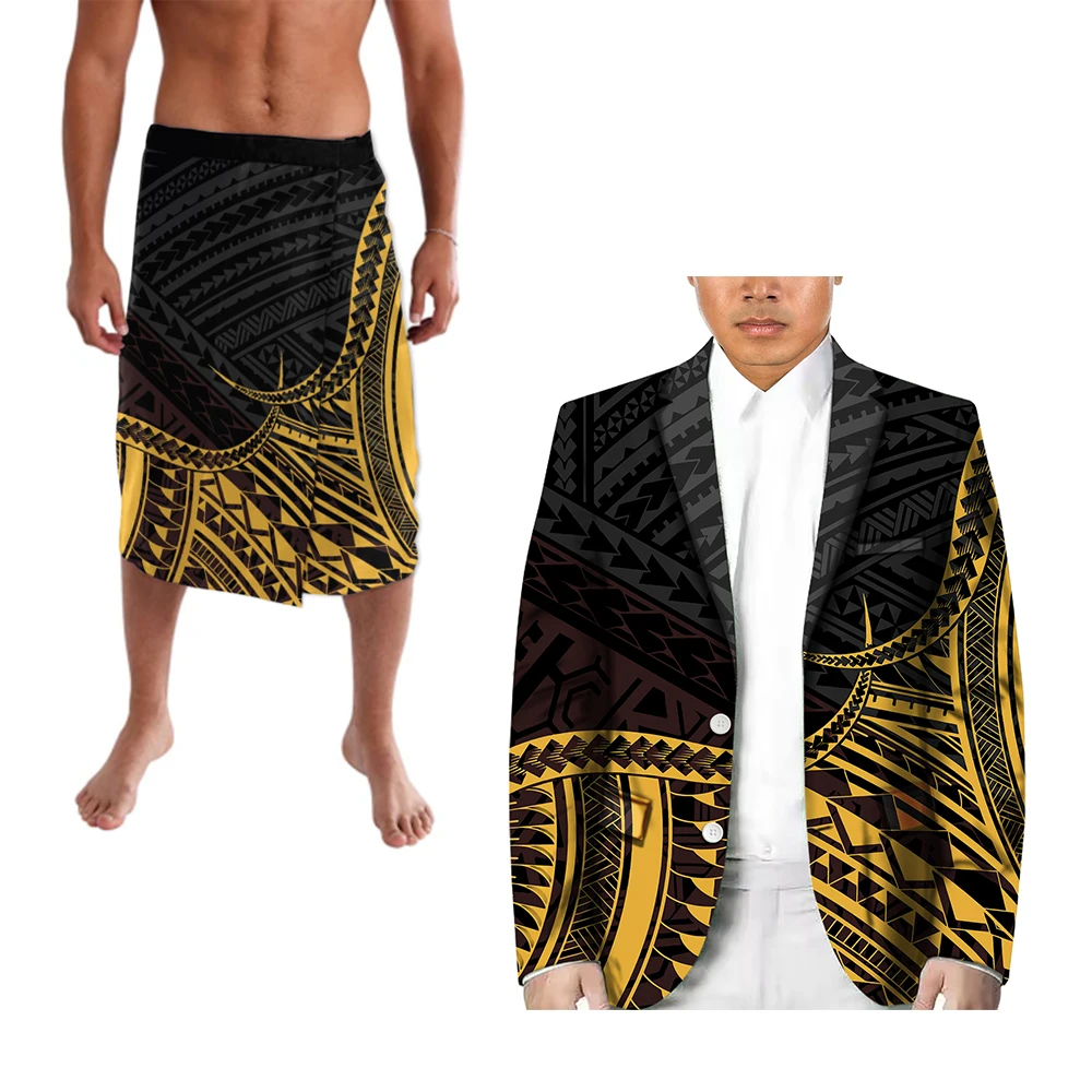 Brand New Pacific Heritage Fashion Long Sleeve Suit And Ie Polynesia Tribal Design Personality Men's Suit For Party 2