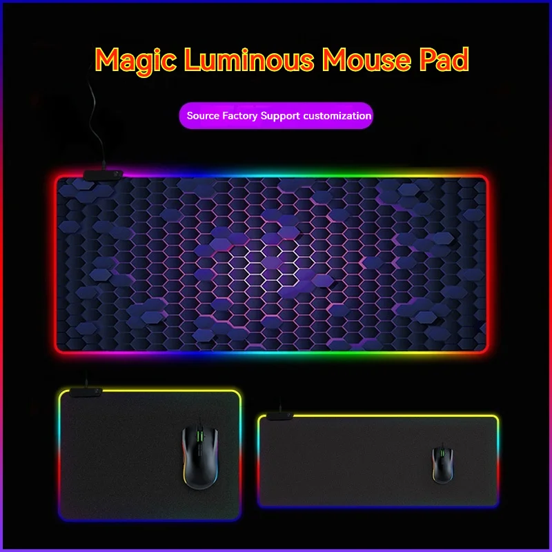 Rgb Gaming Luminous Mousepad Mouse Mat Accessories Non-Slip Mouse Pad Led  Light Mausepad Tappetino Mouse Xxl Keyboard Mat - AliExpress