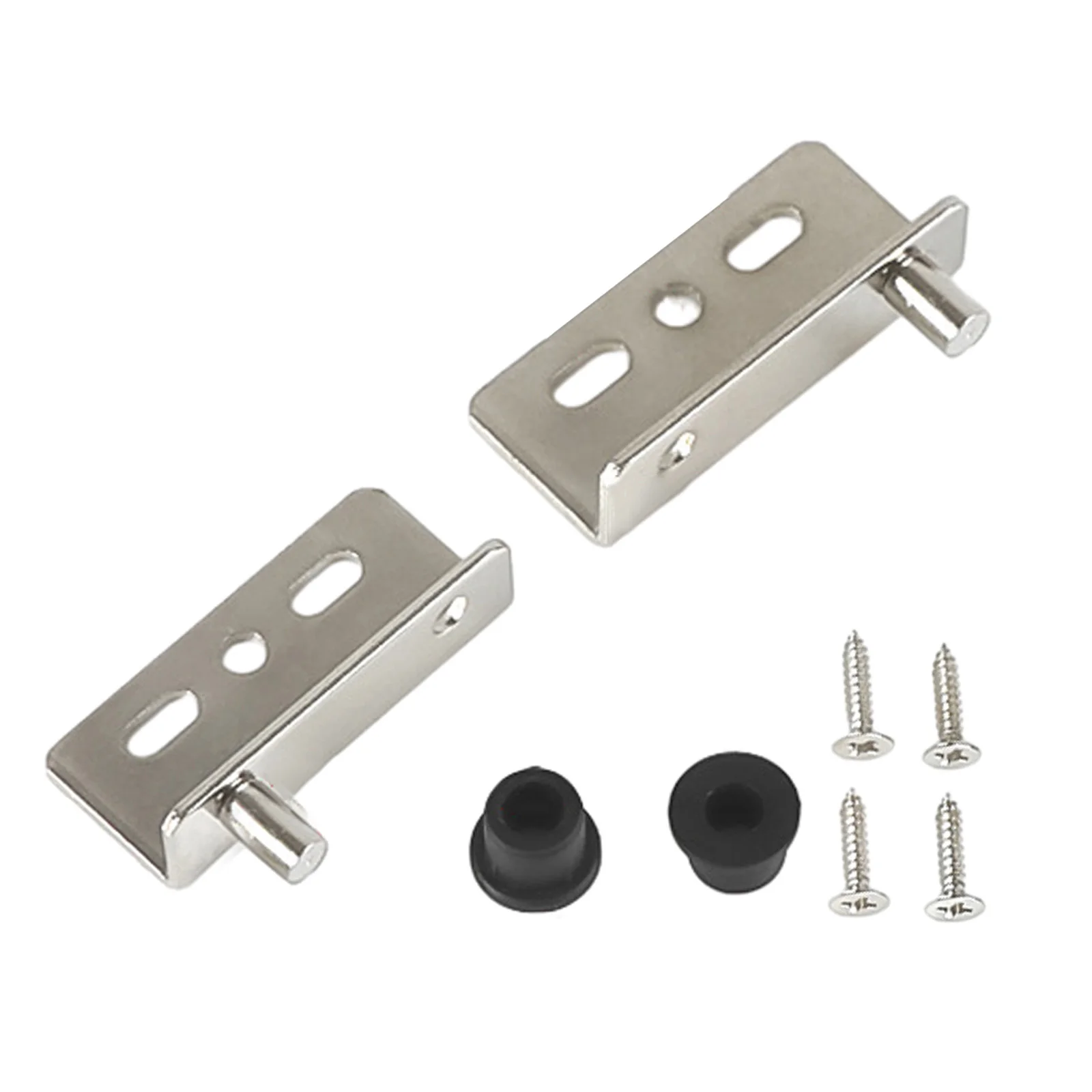 

2Pcs Pivot Hinges Balck Sliver Iron Concealed Shaft Door Hinges For Wood Doors Cabinet Wardrobe Drawers Furniture Hardwares
