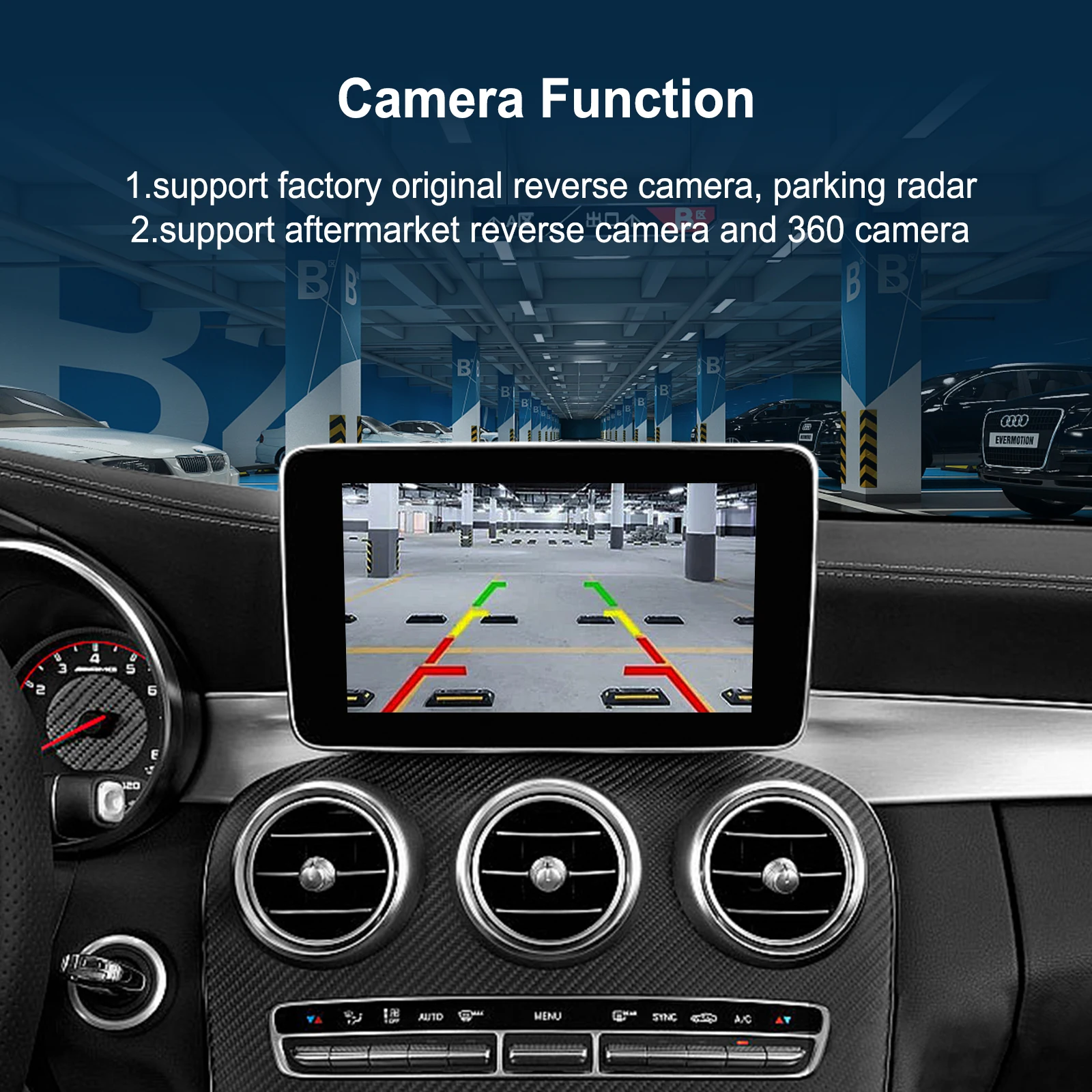EZonetronics Kabelloses CarPlay Android Auto Nachrüstkit Decoder-Box für Mercedes Benz W176 W246 W218 C117 W212 W216 X156 C253 – Detail 14