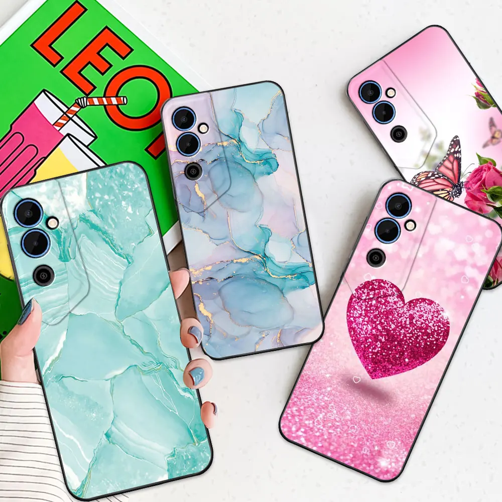 Marble Design Soft Silicone Phone Case, TPU Protective Bumper Cover