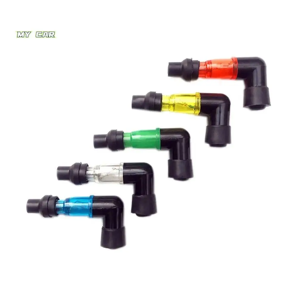 Universal Motorcycle Flash Spark Plug Cap 90 Degree Professional Flashing Spark Plug Cap Connector Enhance Performance
