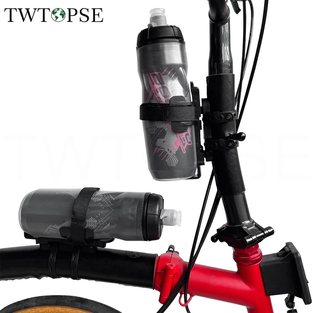 TWTOPSE Bike Bottle Holder For Brompton Birdy Dahon 3SIXTY Folding Bicycle Water Bottle Cage Holder Frame Handle Post Rack 610ml