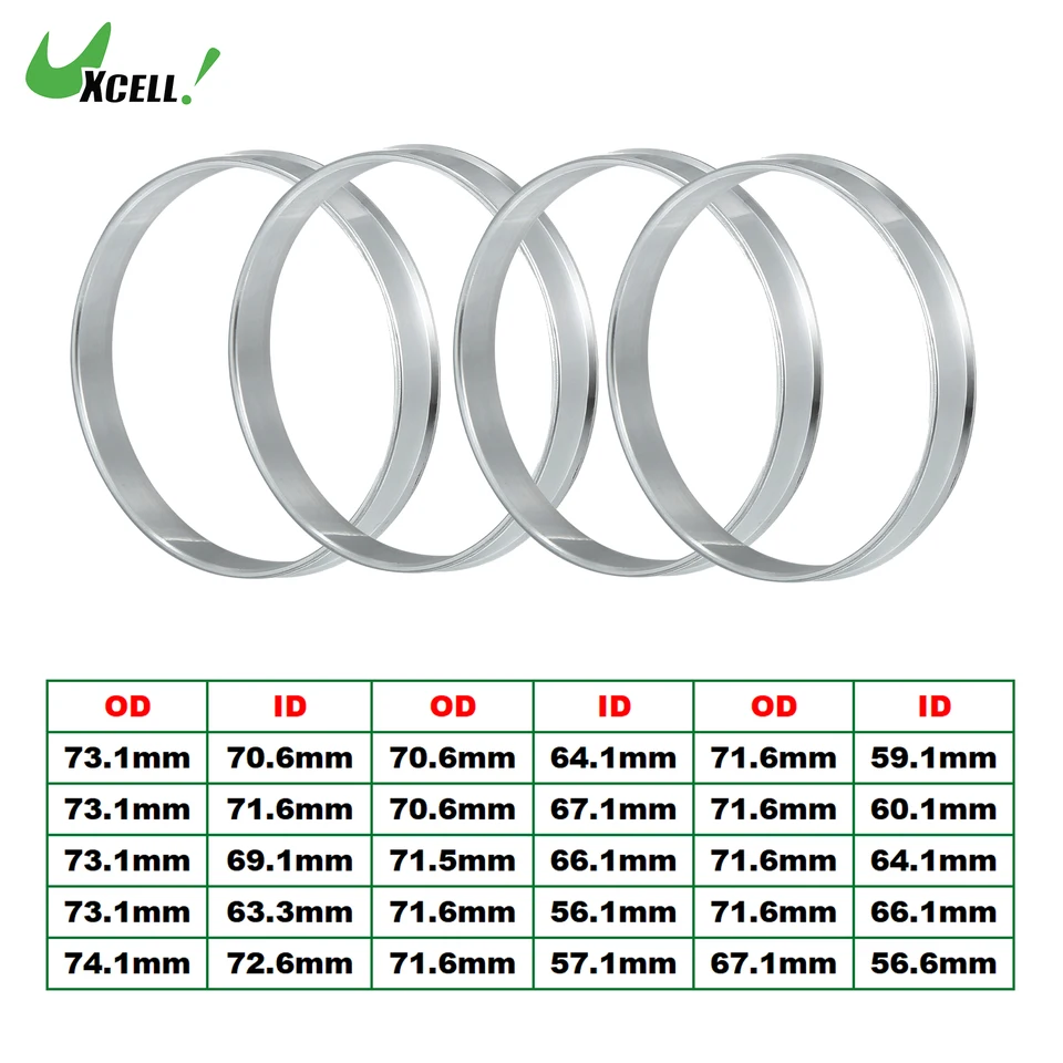 4 X Anelli Centraggio Distanziatori Cerchi Z01 63,3 - 60,1 MM Per - Foto 12