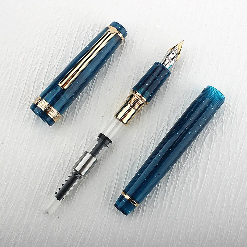 Jinhao 82万年筆ディープブルーインクペンスピンコンバーター