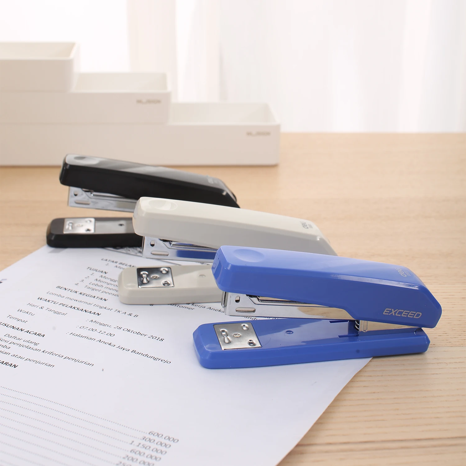Deli Dual Mode Stapler 24/6 Rotatable Stapling Machine 25sheets Binding Smooth Stapling Office Accessories School Supply