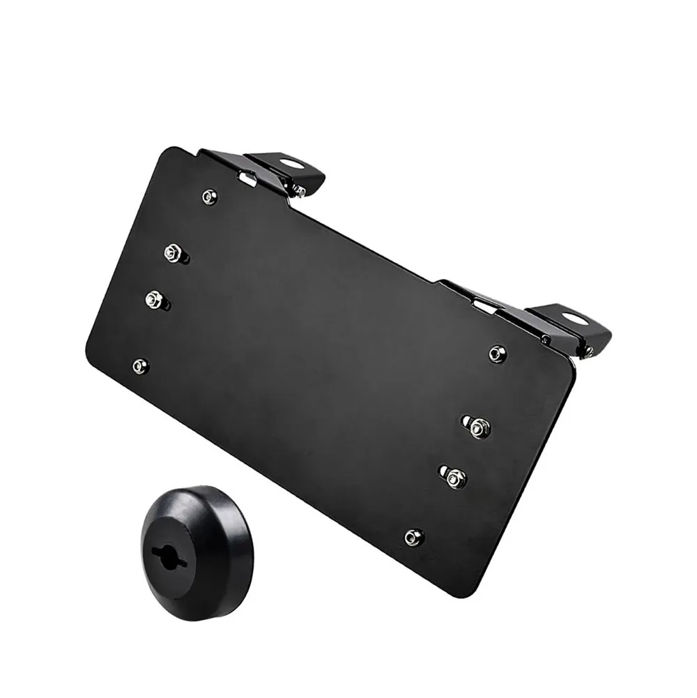 

Flip-Up Roller Fairlead 8 3/4" Mount License Plate Holder + Winch Line Stopper for 3/16" 1/4 inch (ynthetic Rope ATV UTV Truck